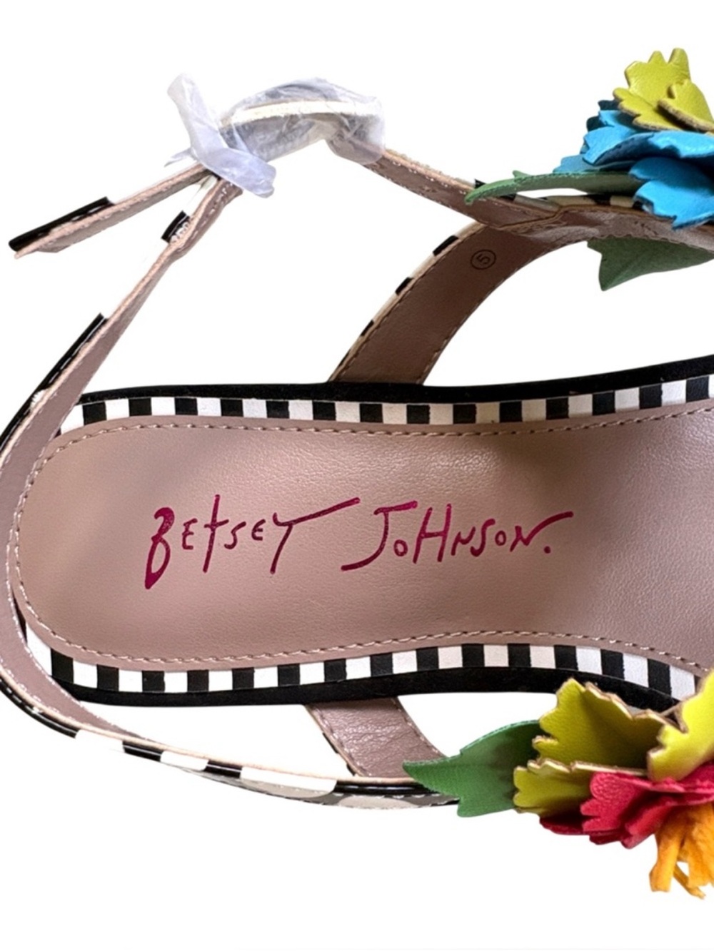 NEW Betsey Johnson Angie Floral Sandals Women’s Size 5 - Picture 4 of 6
